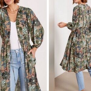 Evereve Mindy Floral Wrap Dress Size M / L Open Layer Resortwear